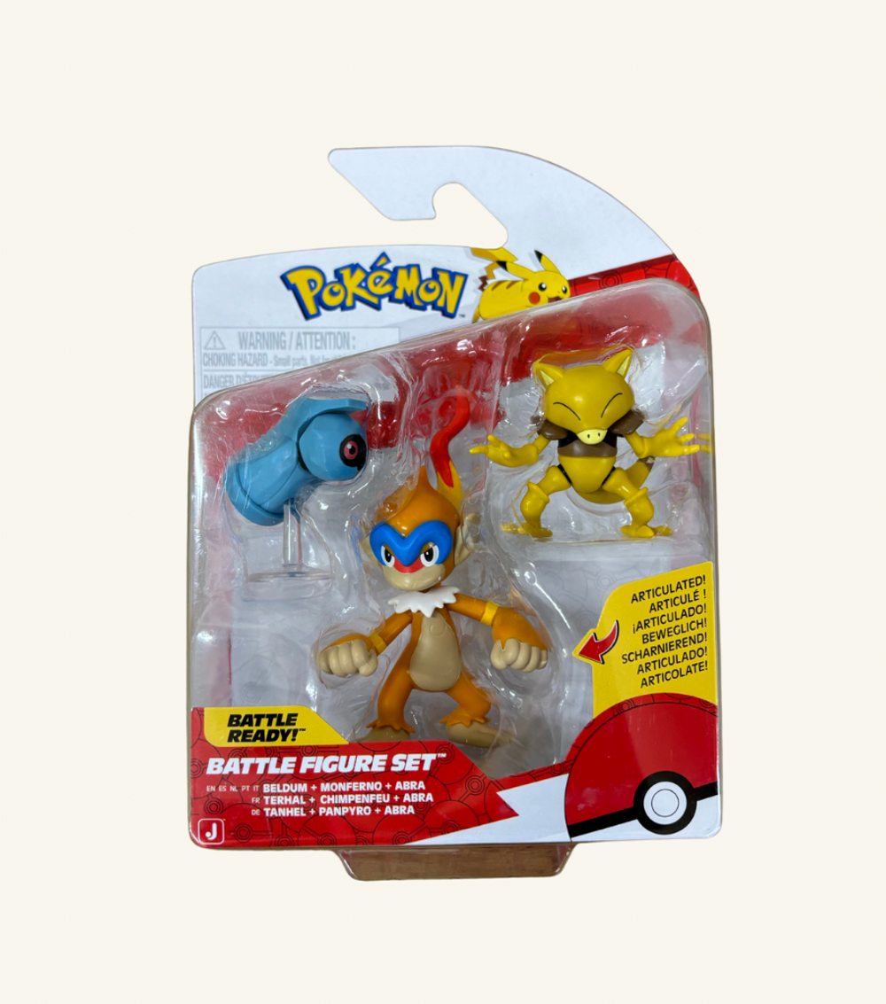 Pokemon Battle Figure Set Of Beldum Monferno Abra