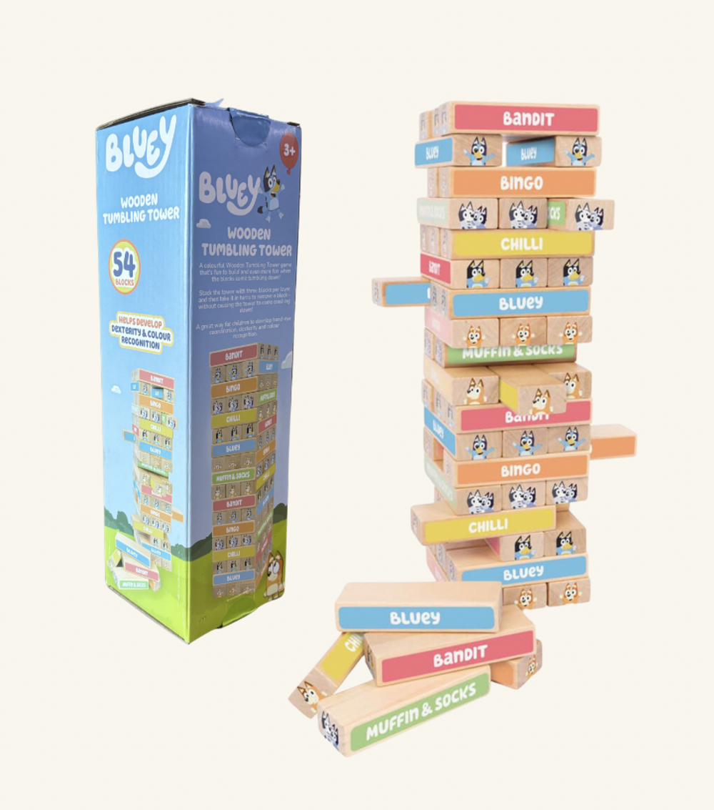 Bluey Wooden Tumbling Tower