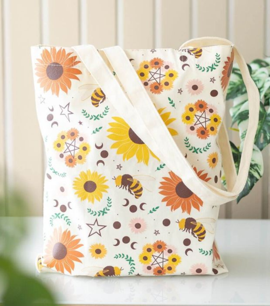 Summer Solstice Print Polycotton Tote Bag