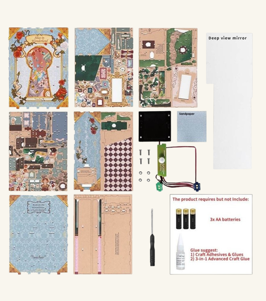 Book Nook - Alice In Wonderland Light Up 3D Puzzle