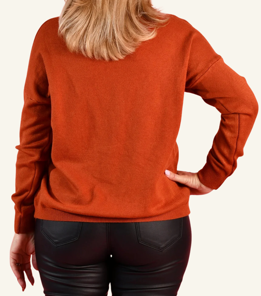 Amore Knit - Rust - One Size / Rust / Viscose Blend