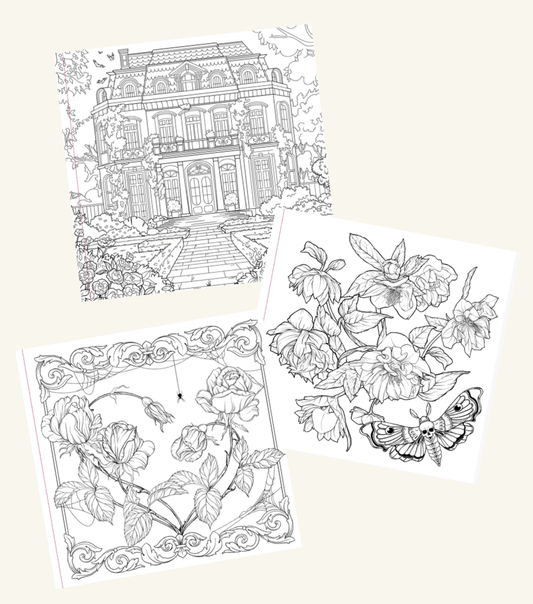 Adult Colour Book - Goth Garden