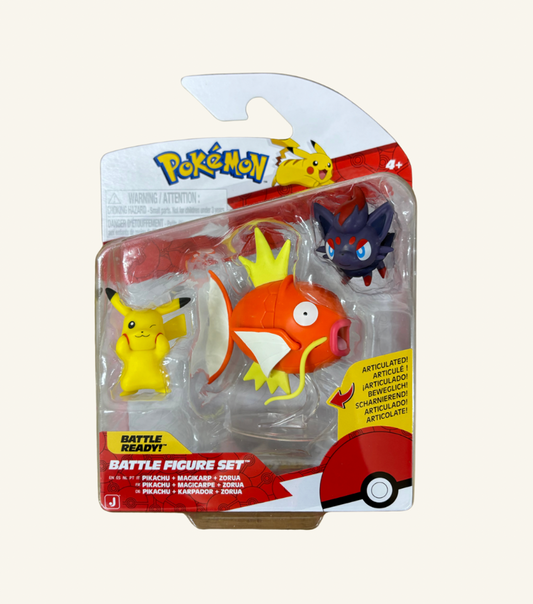 Pokemon Battle Figure Set Of Pikachu Magikarp Zorua