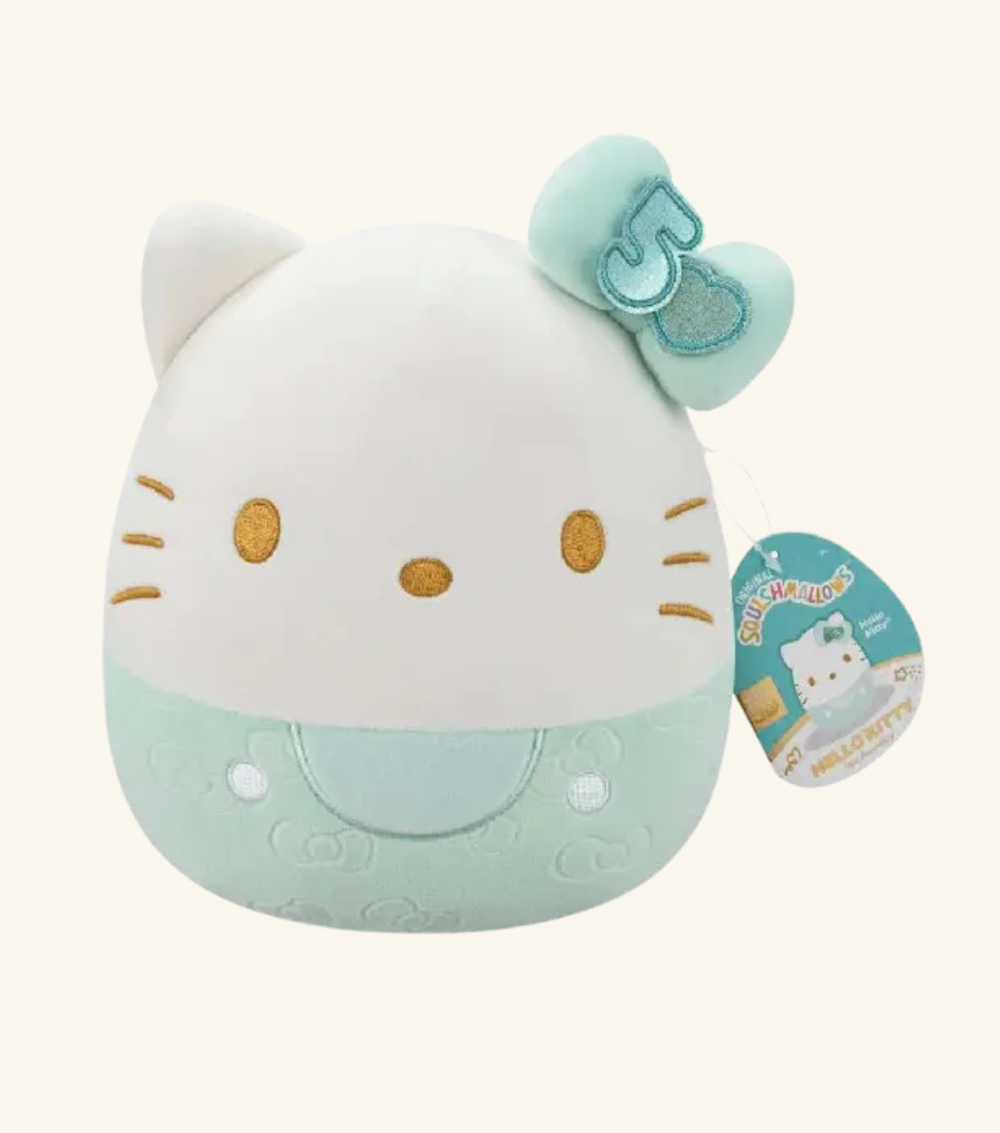 Squishmallow 8" Hello Kitty 50Th Anv. Green