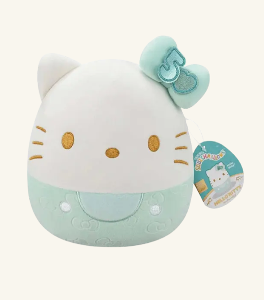Squishmallow 8" Hello Kitty 50Th Anv. Green