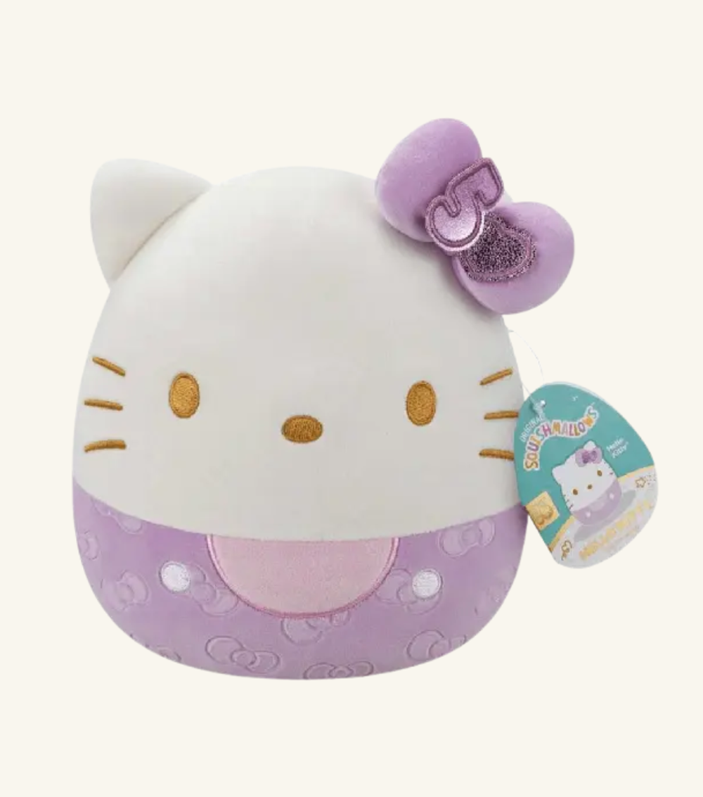 Squishmallow 8" Hello Kitty 50Th Anv. Purple