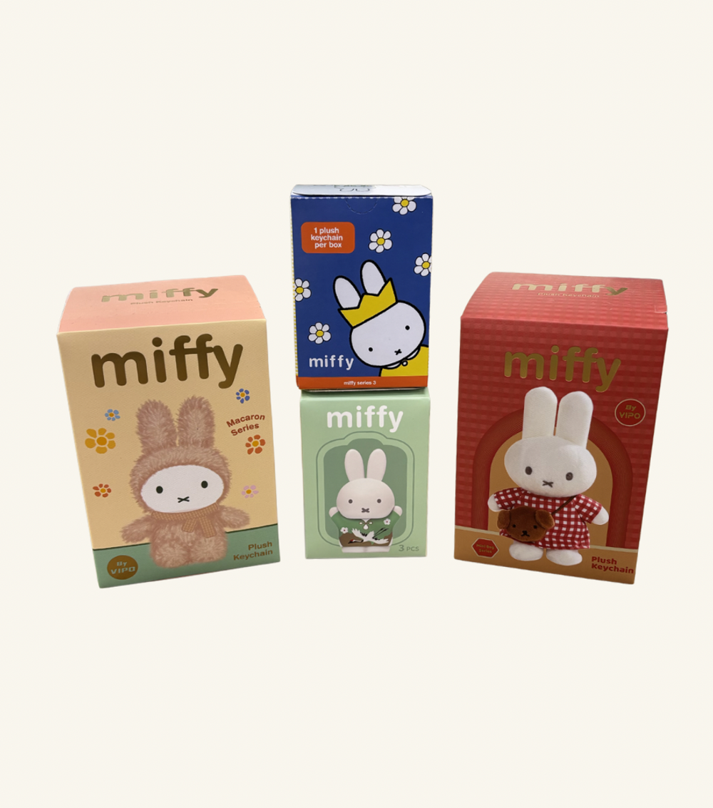 Blind Box Miffy Plush Keyring - Macaron Series