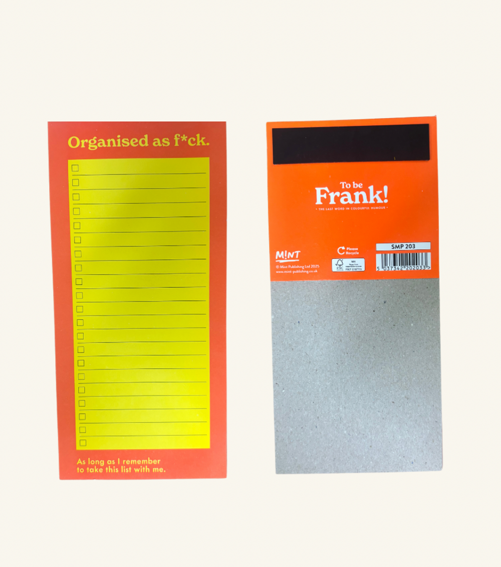 Organised As F*Ck List