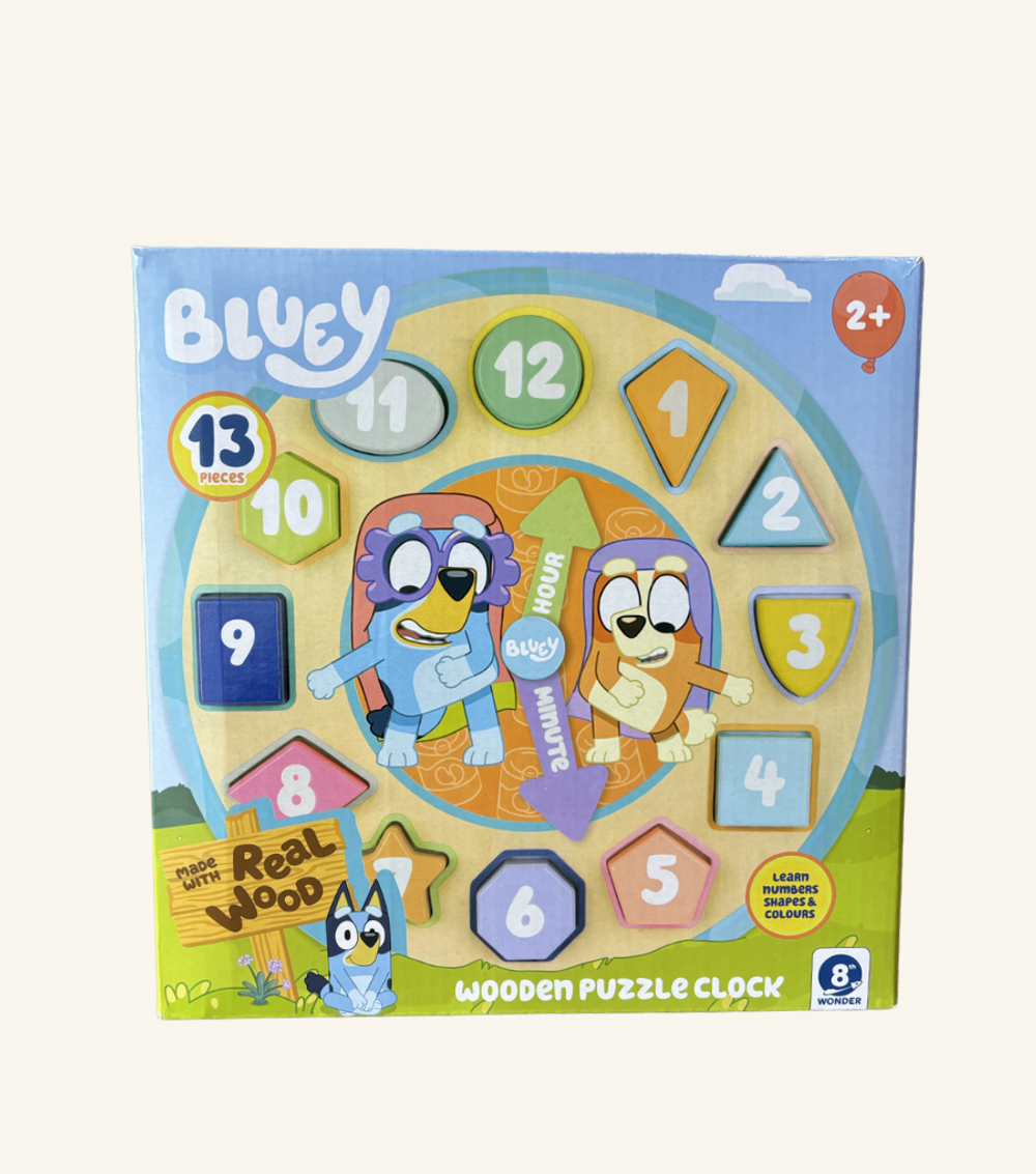 Bluey Wooden Puzzle Clock