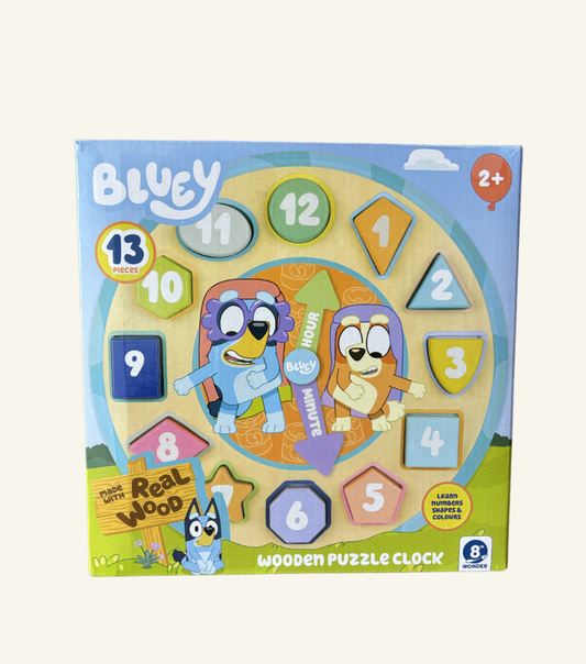 Bluey Wooden Puzzle Clock