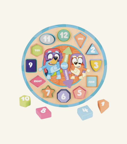 Bluey Wooden Puzzle Clock