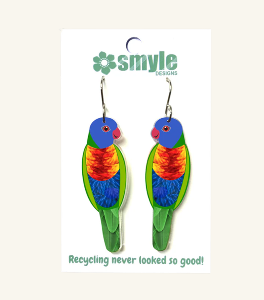 Smyle Designs Rainbow Lorikeet Earrings
