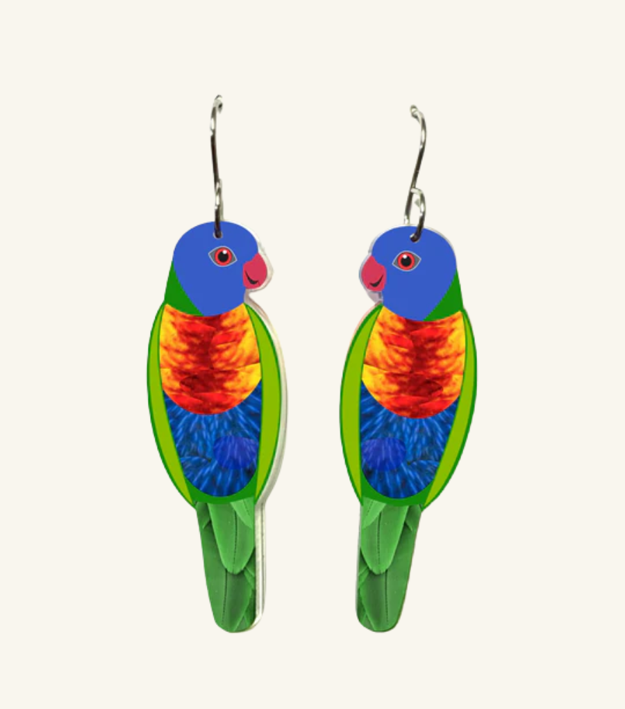 Smyle Designs Rainbow Lorikeet Earrings