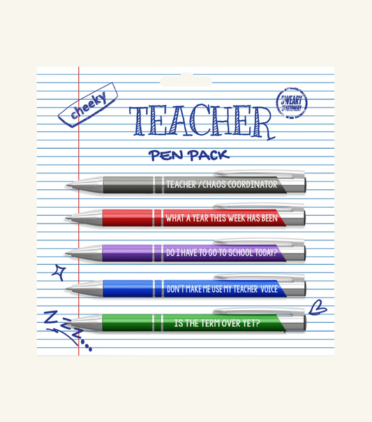Cheeky Teacher Pen Pack Of Five
