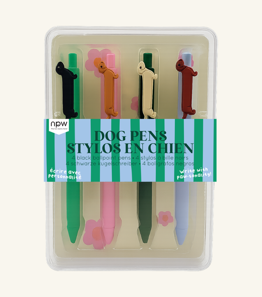 Dog Icon Ball Point Pens-Set Of 4