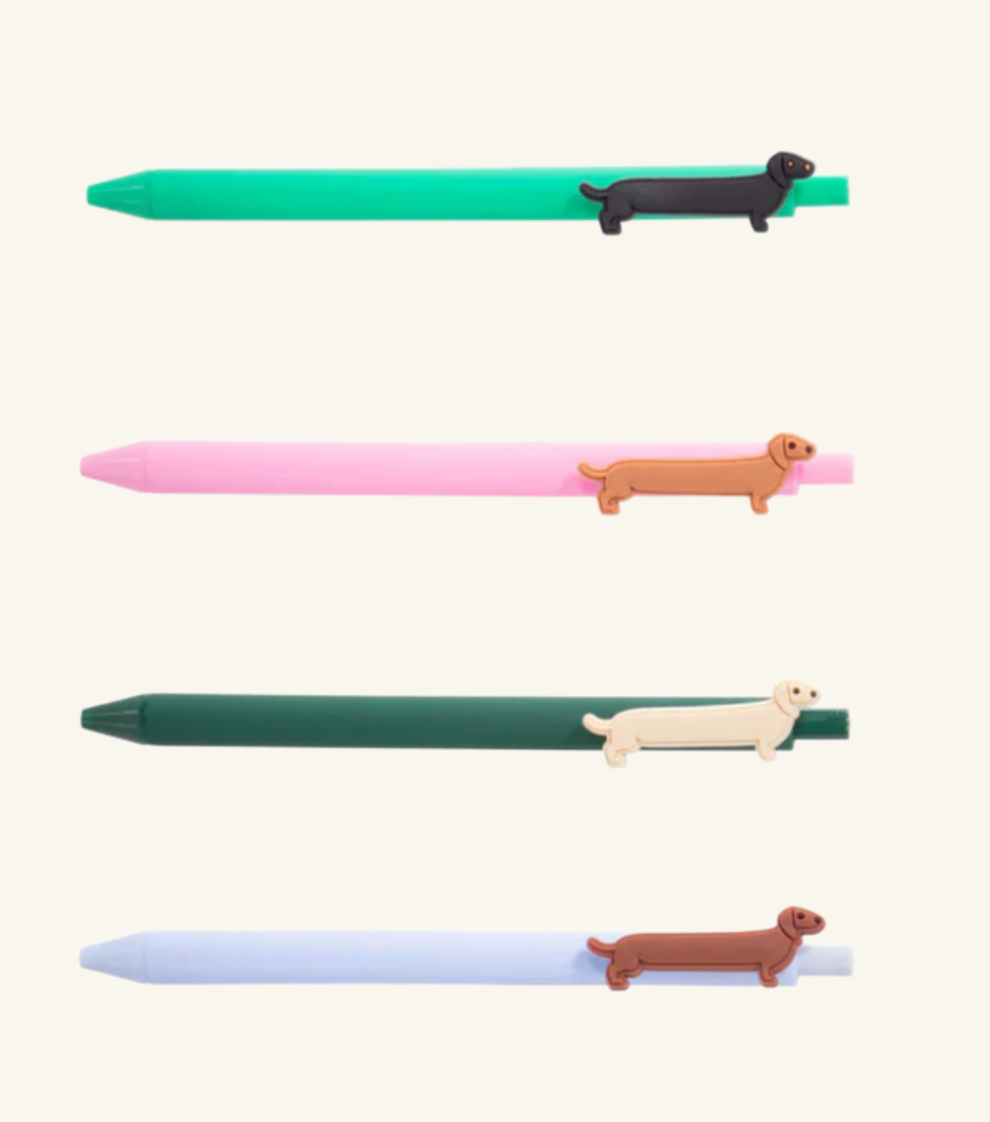 Dog Icon Ball Point Pens-Set Of 4