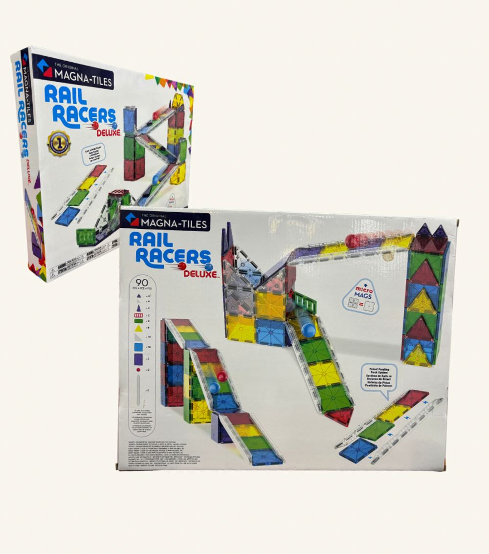 Magna Tile - Rail Racers - Deluxe - 90 Pieces