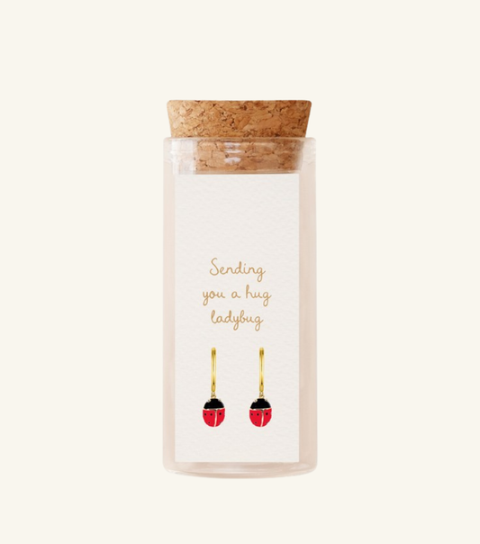 L&M Petites Ladybug Hanging Earring