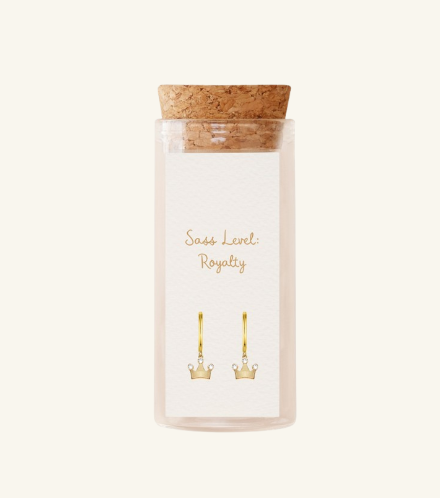 L&M Petites Crown Hanging Earring