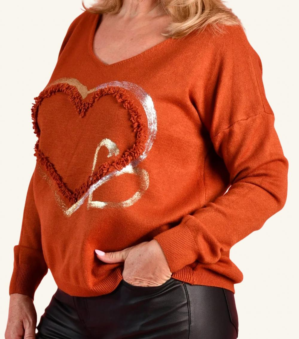 Amore Knit - Rust - One Size / Rust / Viscose Blend