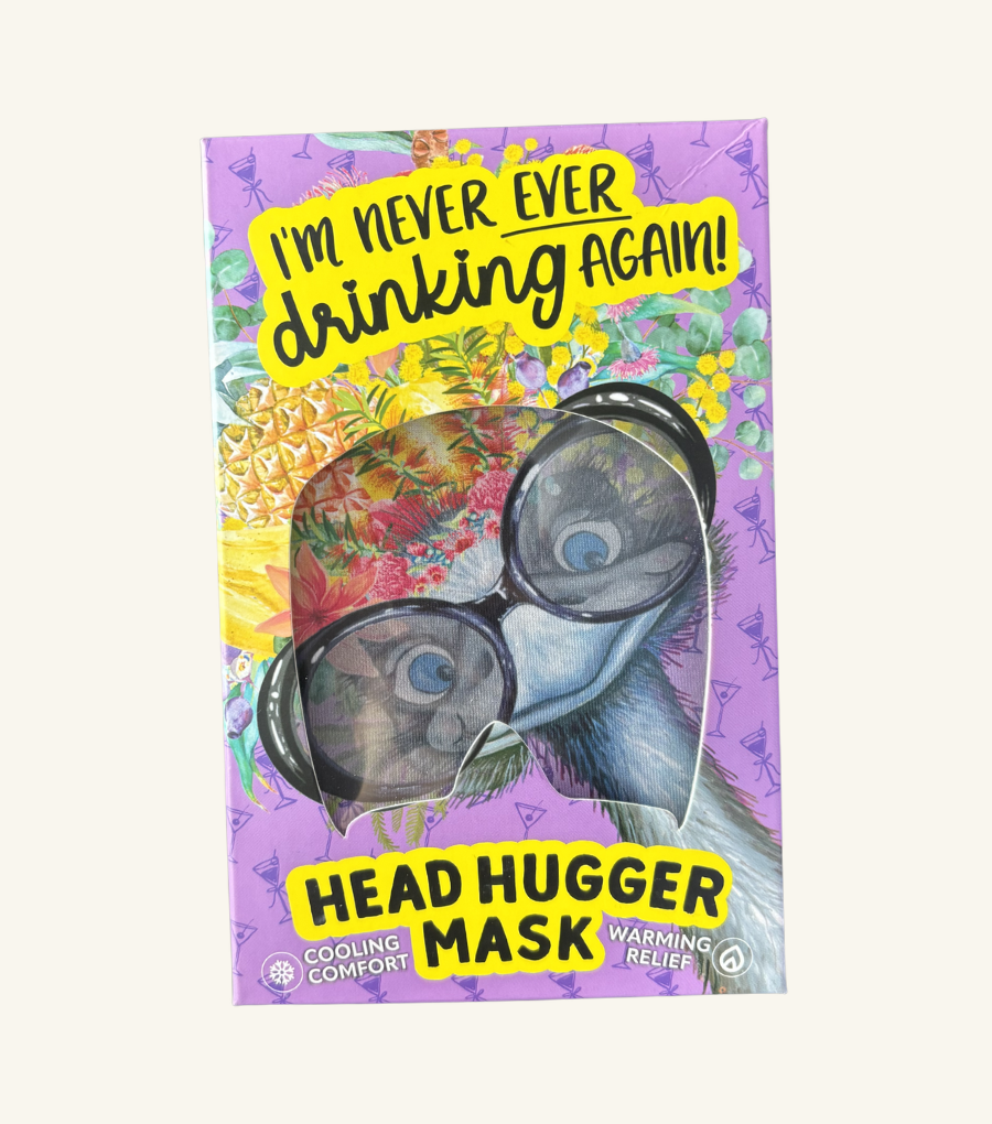 Polyester & Gel Migraine Mask In Gift Box - Never Drinking Again Emu
