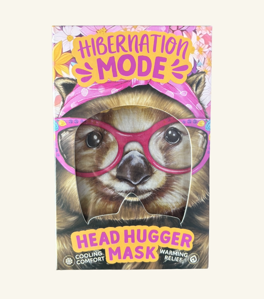 Polyester & Gel Migraine Mask In Gift Box - Wombat Hibernation Mode