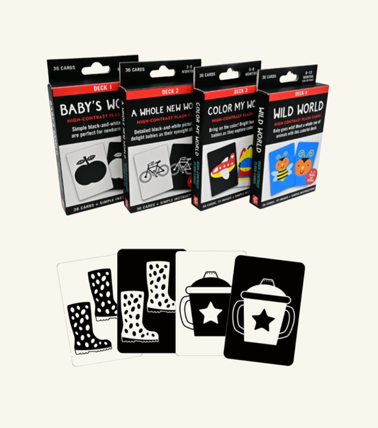 FLASH CARDS HIGH CONTRAST SET OF 4